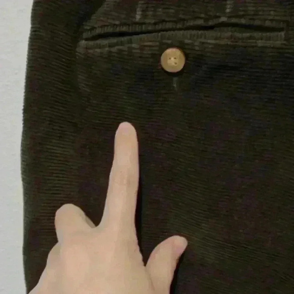 J. McLaughlin Corduroy Pants Size 32 - 33 Straight Leg Forest Green High Rise - Picture 6 of 7